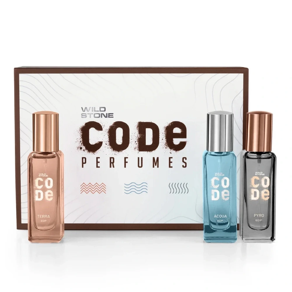 Wild Stone CODE Premium Perfume for Men – Gift Set of 3 (20ml Each)